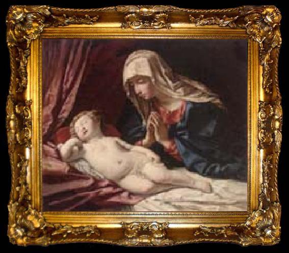 framed  unknow artist The Modonna adoring the sleeping child, ta009-2